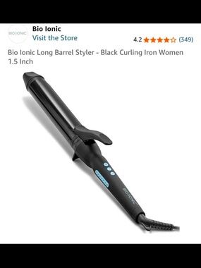 NEW Bio Ionic Long Barrel Styler 1.5" inchCurling Iron - open box